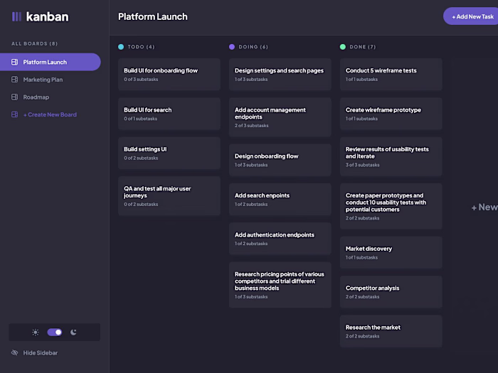 Kanban Project and Task Management Tool