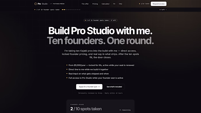 I opened a small founder