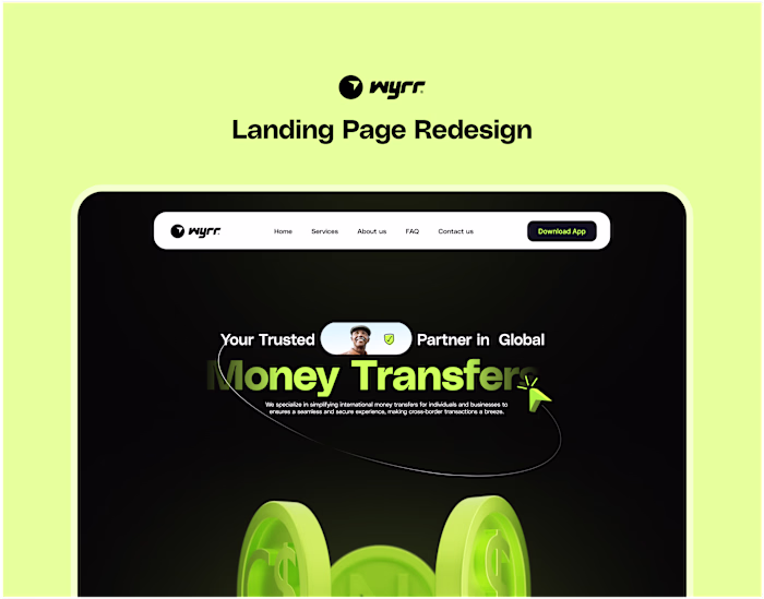Wyrr Landing Page Redesign