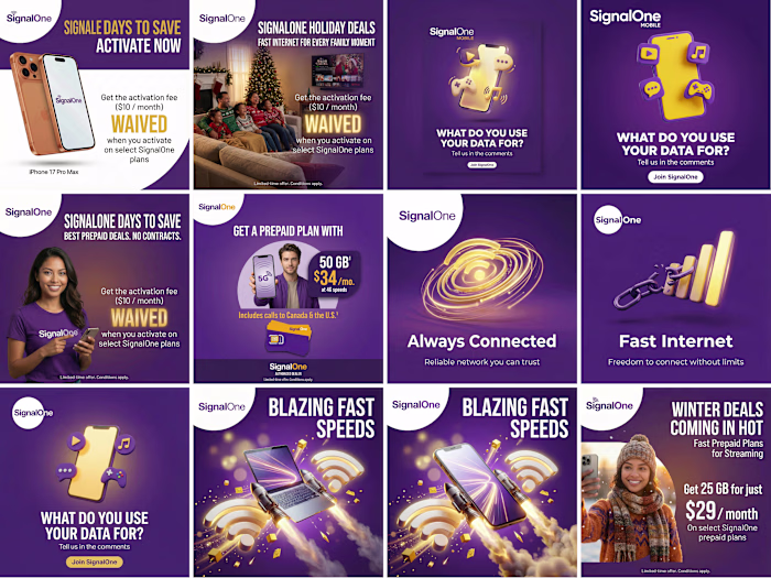 Social Media Creative Design for Signal One