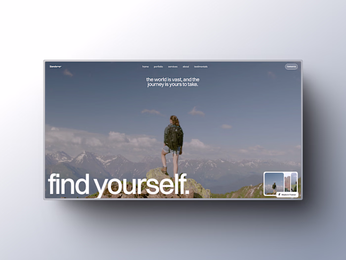 Wander into UI Design: A Hero Banner Backpacker Journey