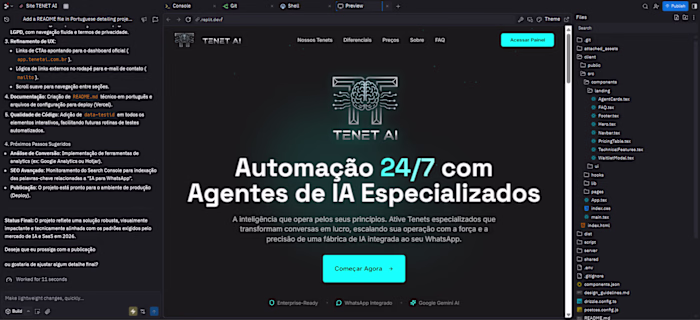 Official Website: TENET AI (High-Conversion