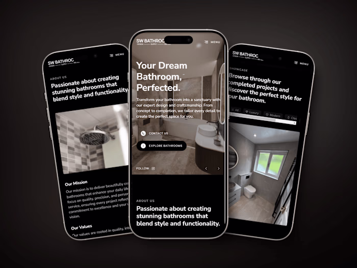 SW Bathrooms - Client Web Design
