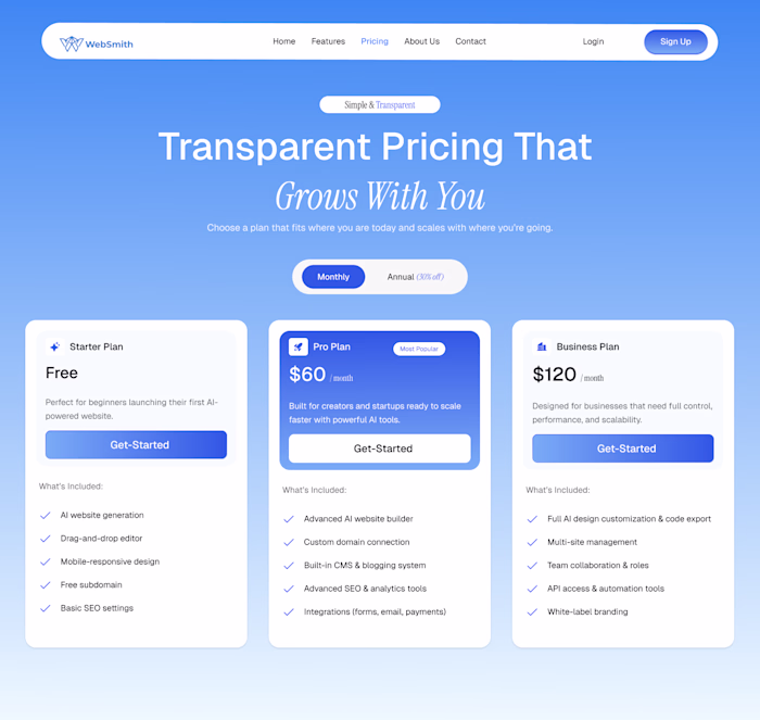 Some pricing sections I’ve been