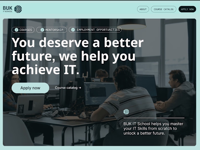IT School Brand Identity and Web Design (Landing Page)