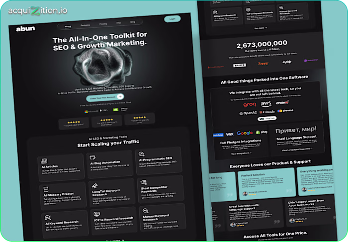 Abun – Webflow SaaS Website The Brief Abun needed a bold Saa...