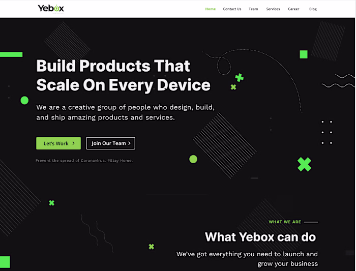 Yebox Landing Page V2