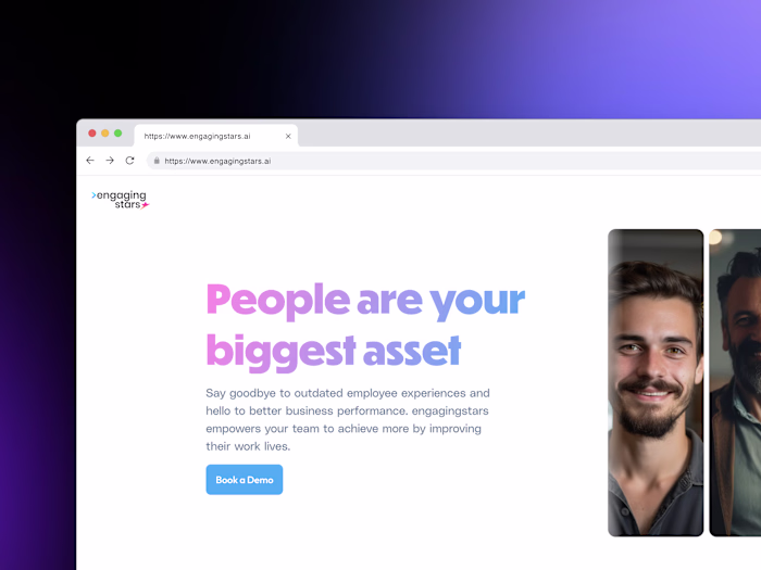 Landing Page Design for Employee Engagement Tool