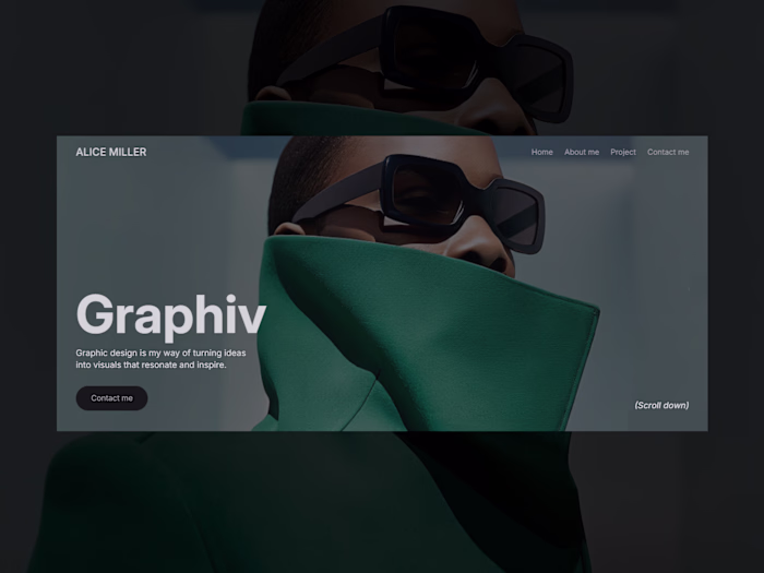 Graphiv: Modern Portfolio Website for A Graphic Designer
