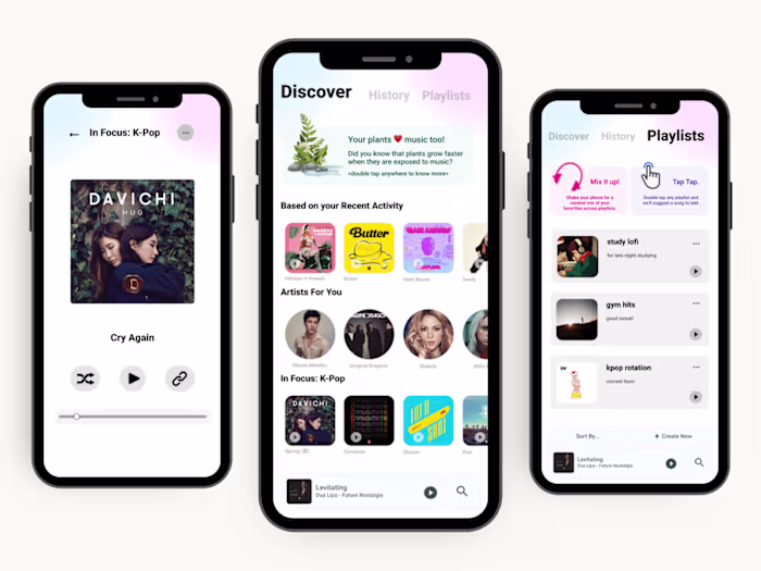 UI/UX Design for a Music Streaming app