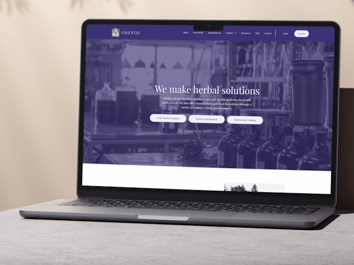 Viriditas Herbal Products — Website Design & Development