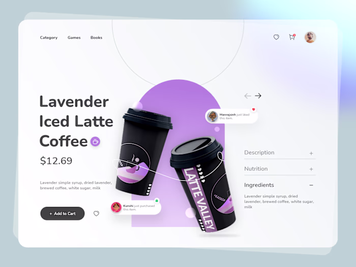 Latte Valley Web landing page