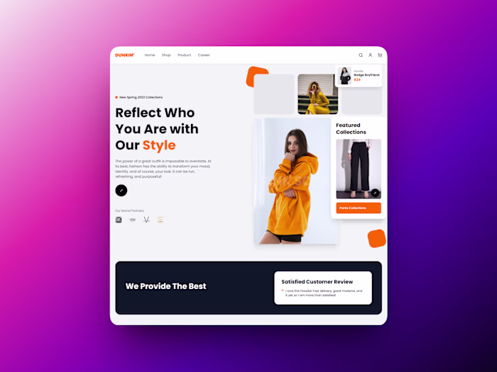 Most fashion landing page? Boring. So I designed something d...