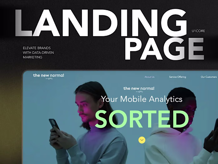 The New Normal | Landing page design | Analytics