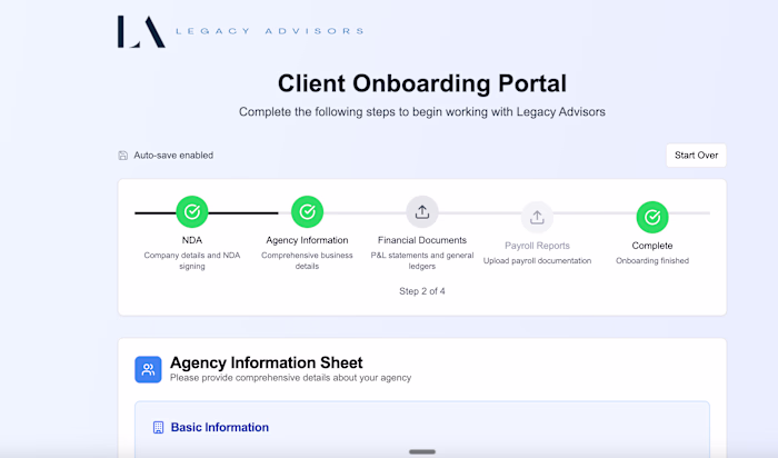 Built an AI enhanced onboarding portal Vercel infrastructure...