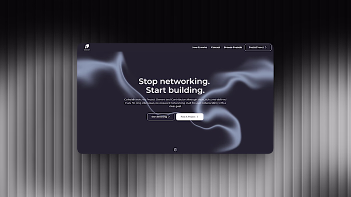 CoBuildr MVP Website with CMS and Application Flow