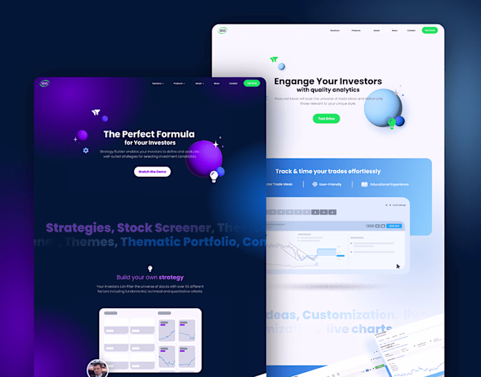 Web Design — TC Product Landing Pages