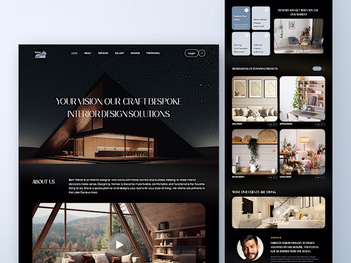 Website Design of Interior Changes