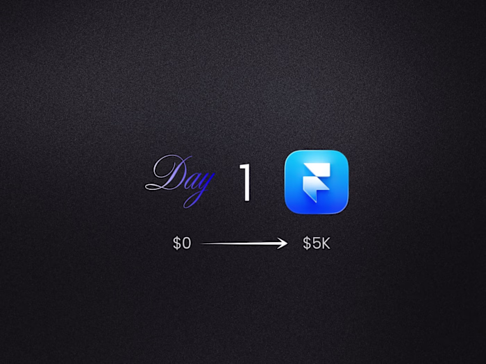 Day 1/60
$0 -> $5K

First @Framer