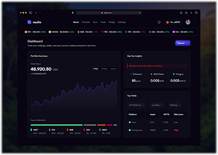 Web 3 Crypto Dashboard