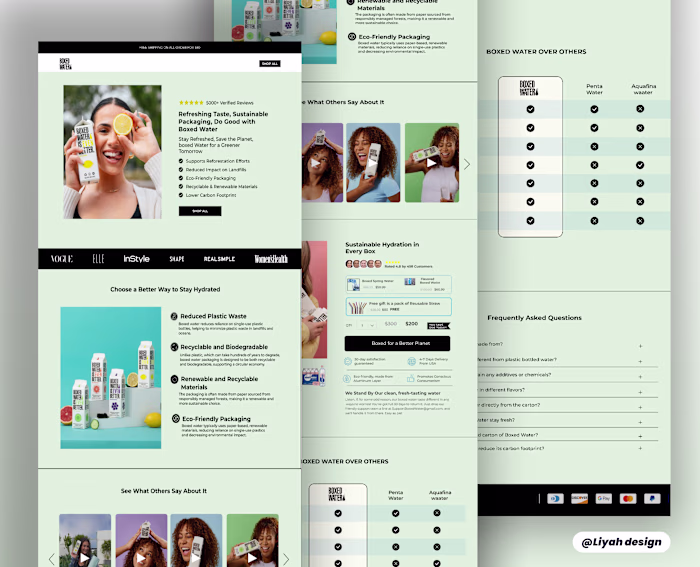  Boxed Water A Fluid & Engaging Landing Page Experience"