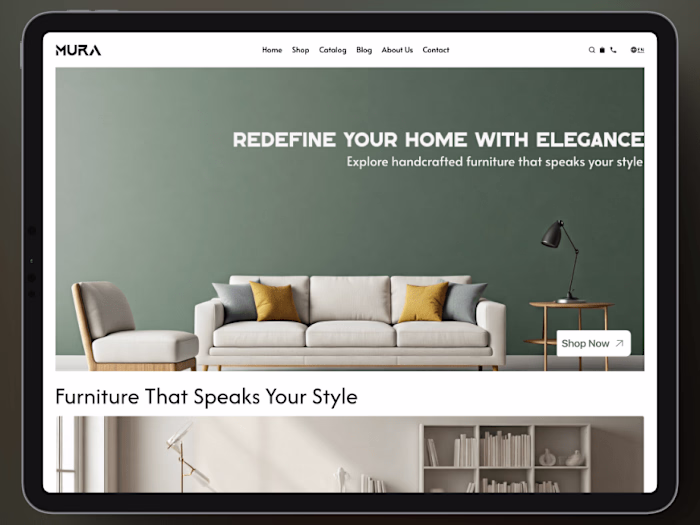 Mura - Furniture Ecommerce Website UI UX Design