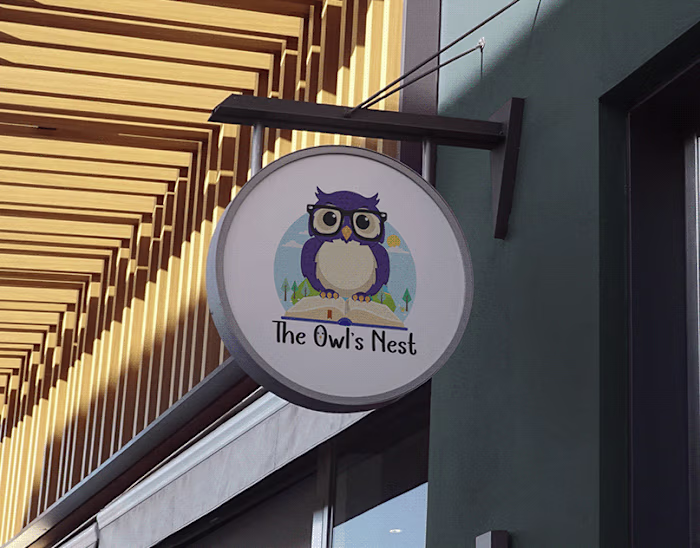 Logo Design Mock up The Owl's Nest