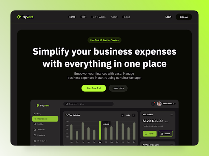 PayVista- SaaS Landing Page