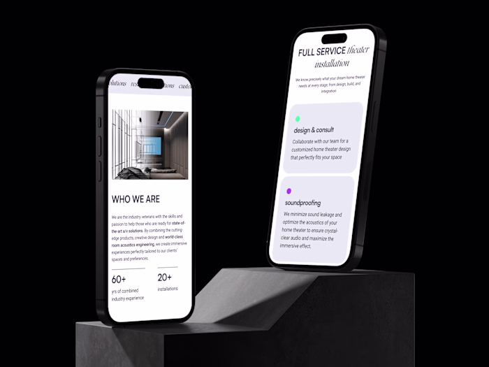 AV company website and identity