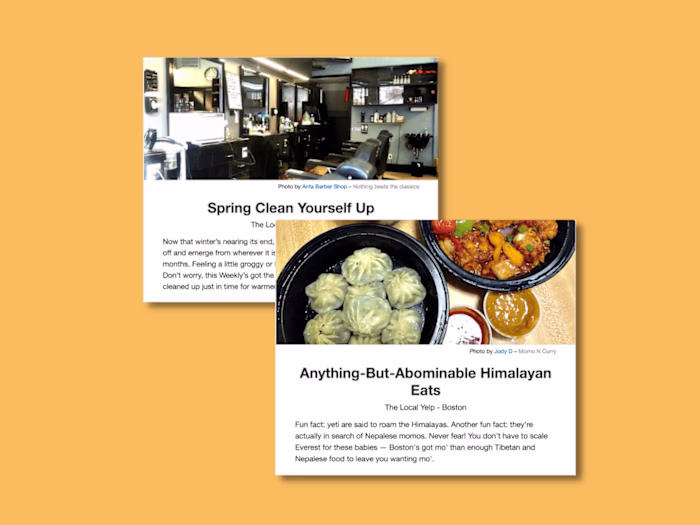 Email Newsletters - Yelp