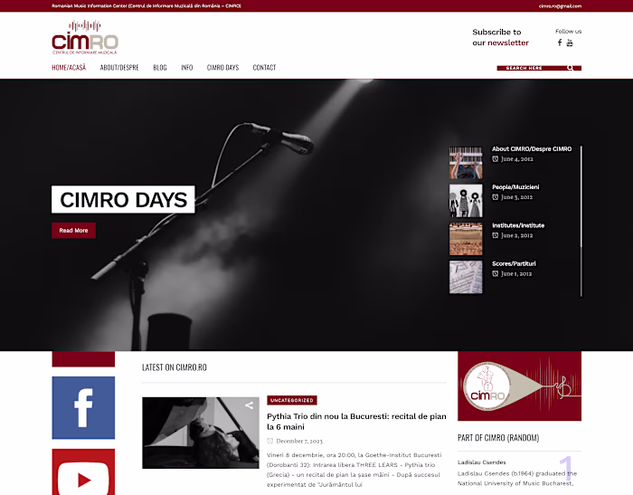 CIMRO.RO: The Romanian Music Information Center's Digital Beacon
