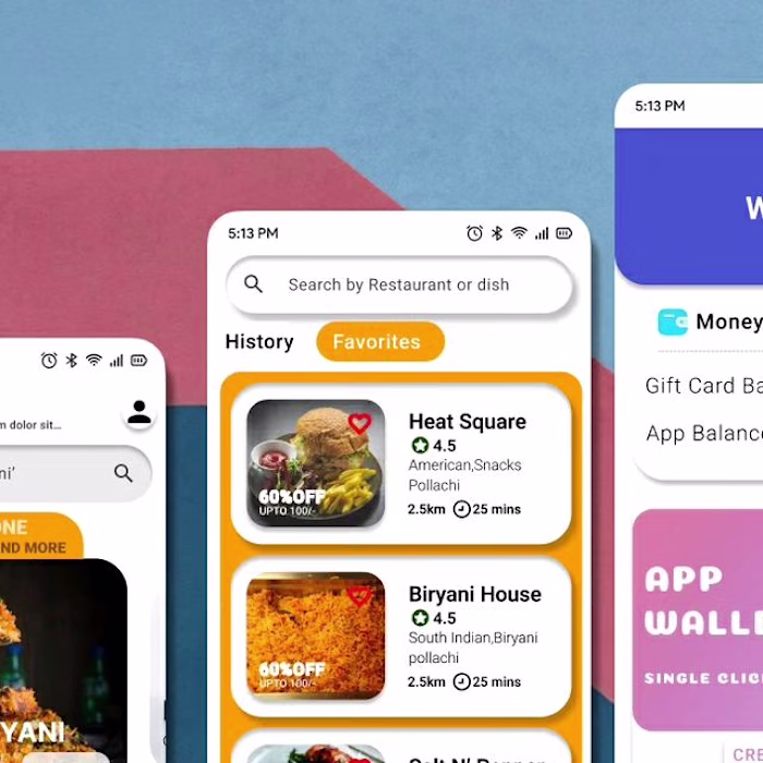 “Food delivery app design using figma”