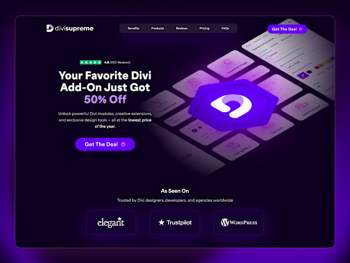 Divi Supreme Black Friday 2025 Landing Page Design