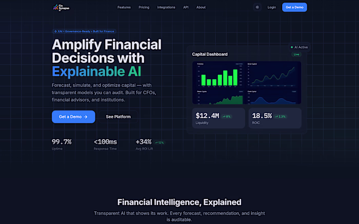 Explainable AI Platform for Financial
