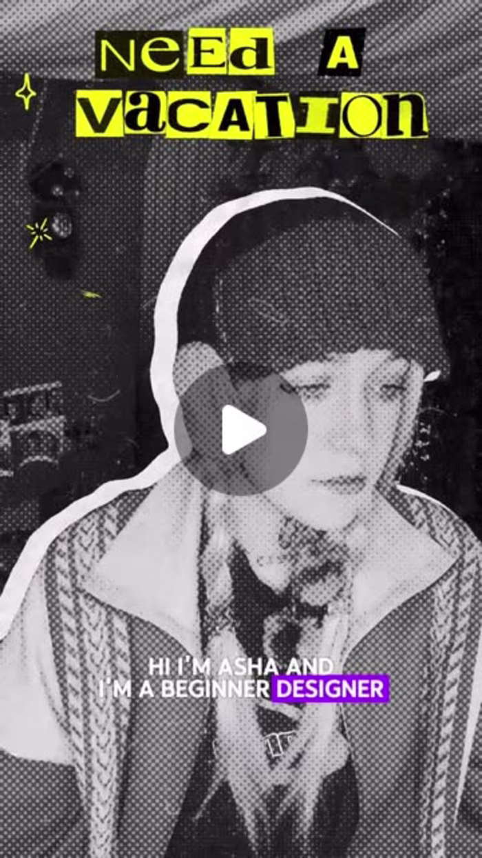 Hi. I’m Asha. A designer with a slight taste for chaos