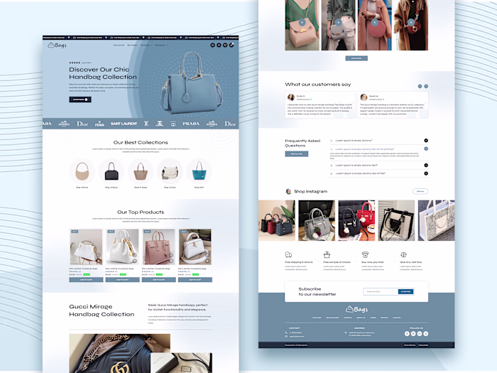 LuxeBagBoutique - Custom Shopify Theme for Women’s Bags