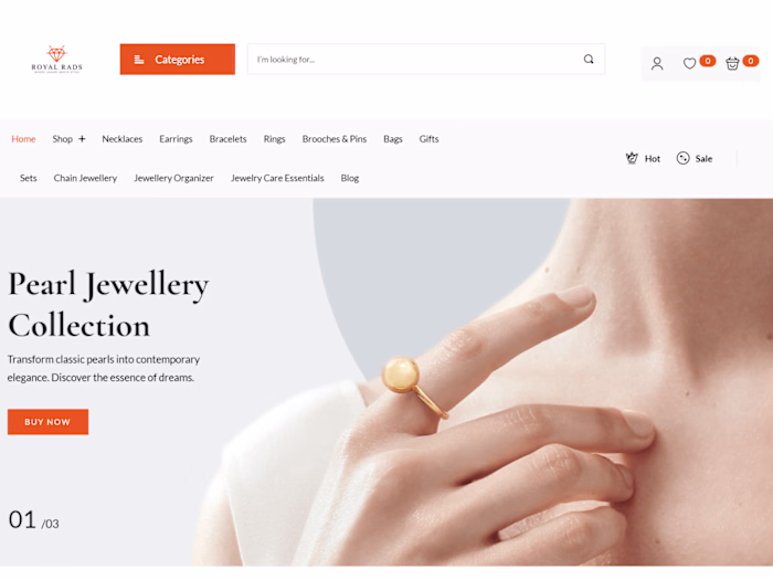 Royalrads Jewelry E-commerce Website