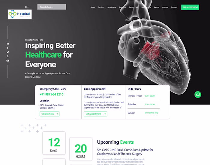 Designed a Responsive Medical Website