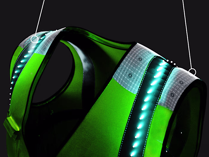 Concept Rendering for LED Solar Jacket