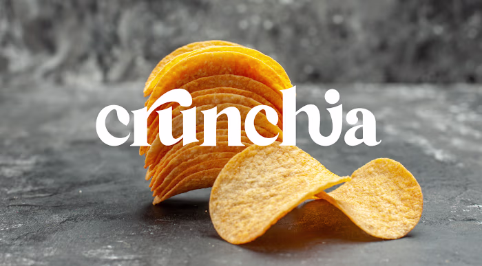 Crunchia – Playful Branding for Healthy Snacking This projec...