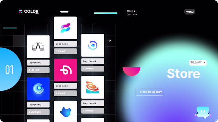 Shop & blog page, i like playing with color and minimal elem...