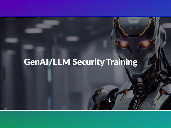 GenAI/LLM Security Training: Learning Module Example with Camta…