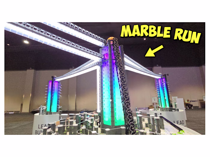 Bespoke Marble Run Built for Client's Expo Booth in Las Vegas