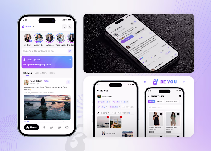 Social Media App | Reels, Community & Marketplace Platform