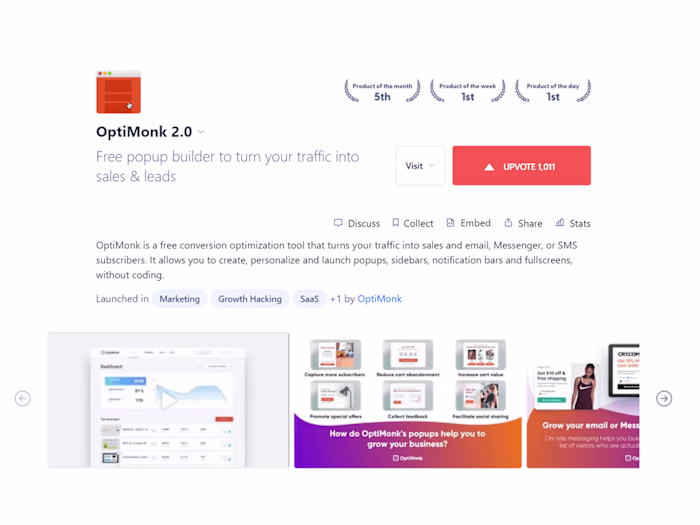Launch Mastery: Achieving ProductHunt Excellence with Optimonk 