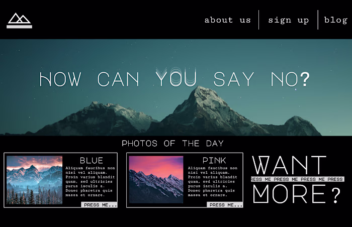 Webpage layout 