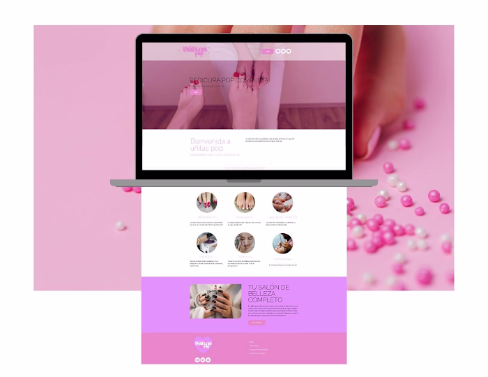 Uñitas pop, branding and web design