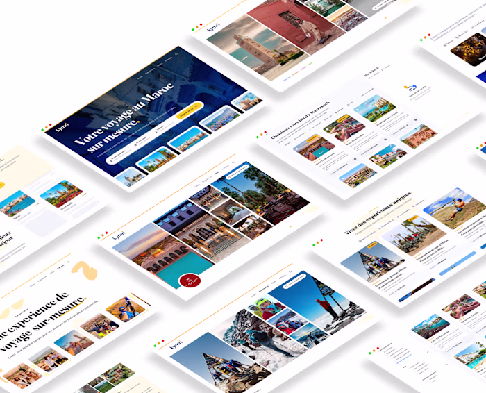 Kymri - UX/UI design for an online travel agency. 