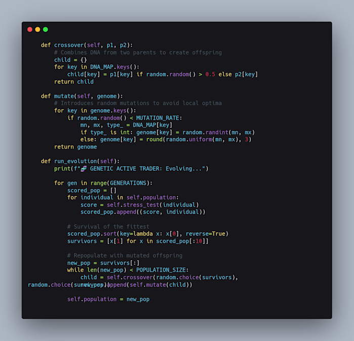 Evolutionary Parameter Tuning Engine (Python) To solve the p...