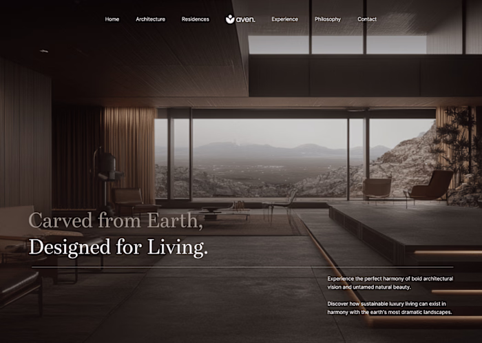 Concept landing page.